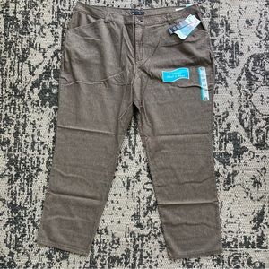 NWT Lee Relaxed Fit Straight Leg Pants Size 22W in Coffee Tweed